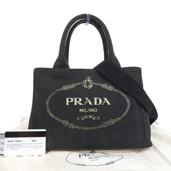 Prada Canvas Canapa Tote Bag